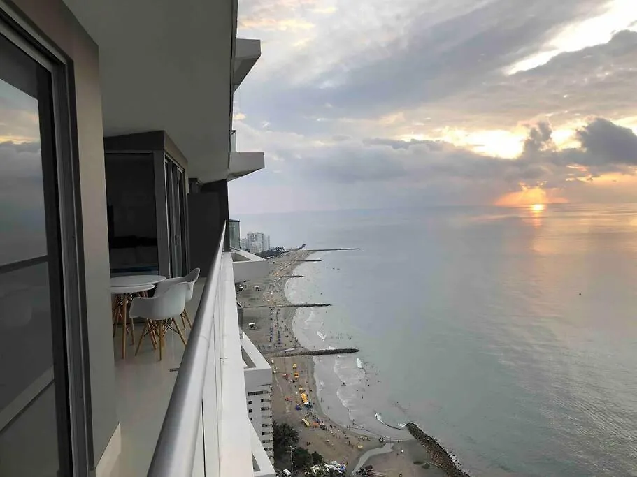 Frente Al Mar Con Inigualable Vista En Piso 34 Wifi Apartment Cartagena Colombia
