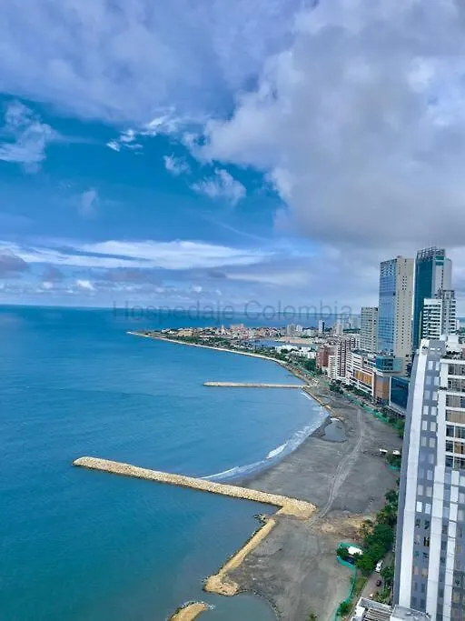 Frente Al Mar Con Inigualable Vista En Piso 34 Wifi Apartment Cartagena 0*,  Colombia