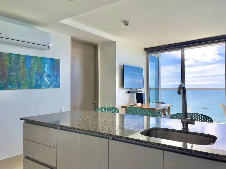 Frente Al Mar Con Inigualable Vista En Piso 34 Wifi Apartment Cartagena Colombia